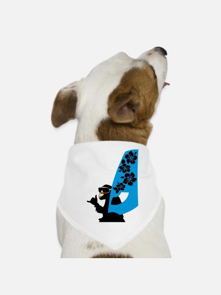 windsurfer - Dog Bandana - white