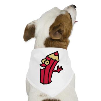 fröhlicher stift - Hunde-Bandana - Weiß - Vorne