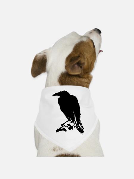 Raven / Raven (1c) - Dog Bandana - white - Front