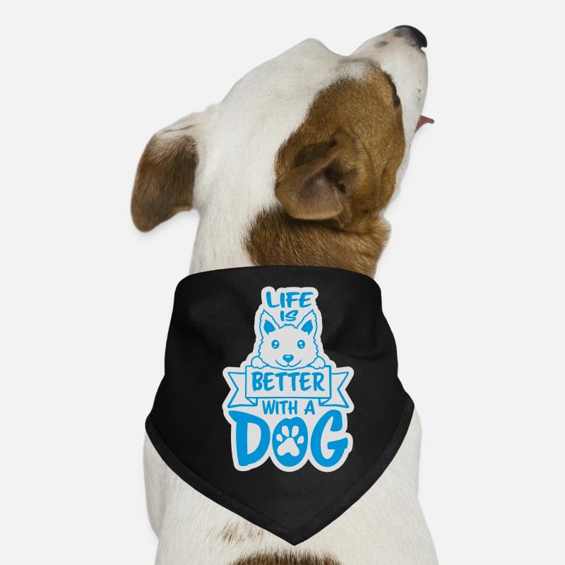better with a dog Dog Bandana