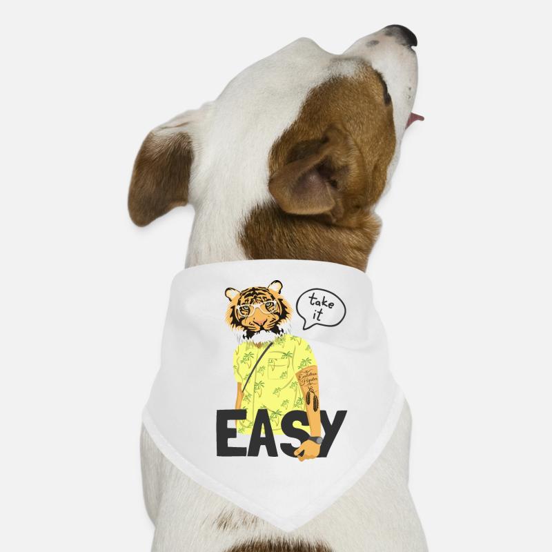 take it easy hipster tiger Hunde-Bandana