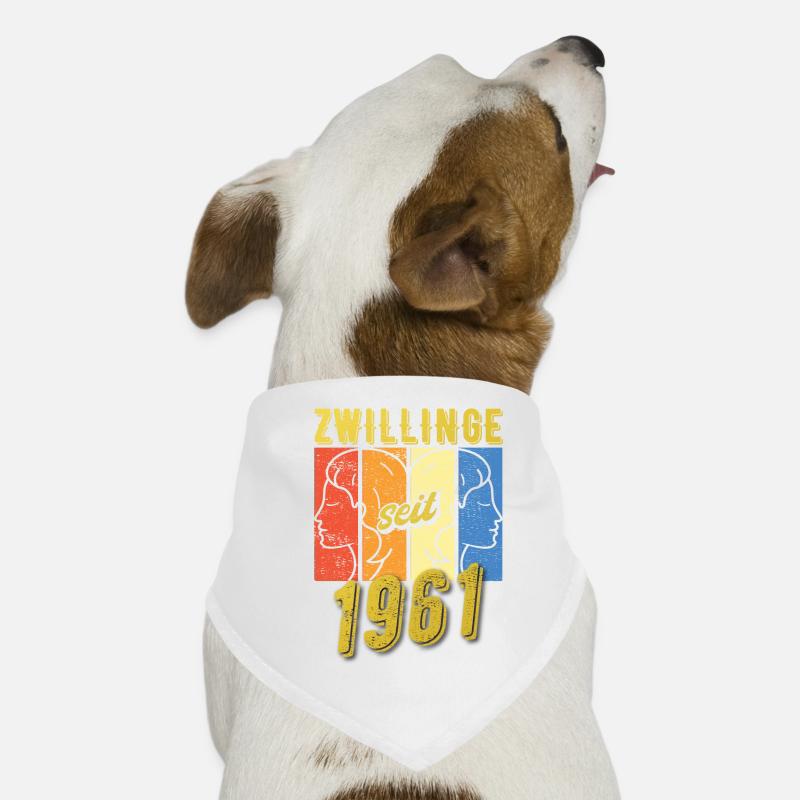 Zwillinge Sternzeichen 1961 Geschenk Hunde-Bandana