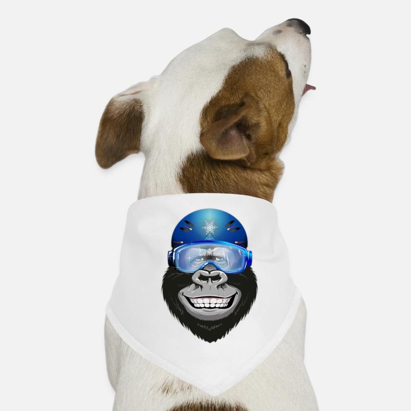 Gorilla with goggles and helmet Dog Bandana