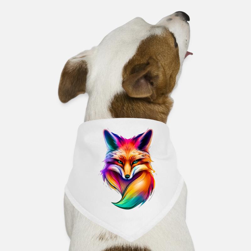 Fuchs - Hunde-Bandana - Weiß