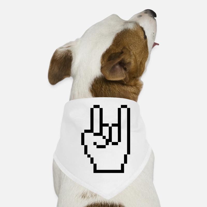rock pixel hand Hunde-Bandana