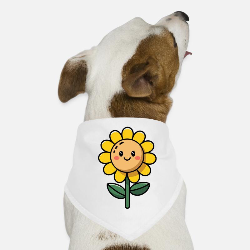 Weiche Sonnenblumen im Comic-Stil Hunde-Bandana