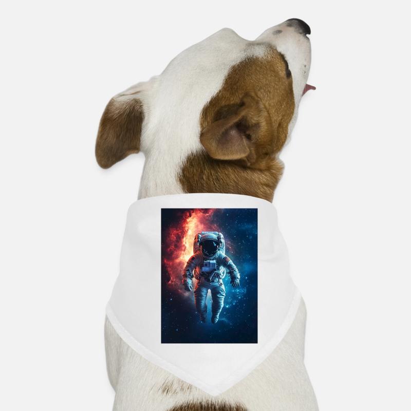 Astronaut 3 - Hunde-Bandana - Weiß