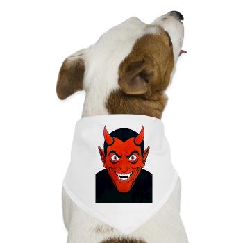 Teufel - Hunde-Bandana - Weiß - Vorne