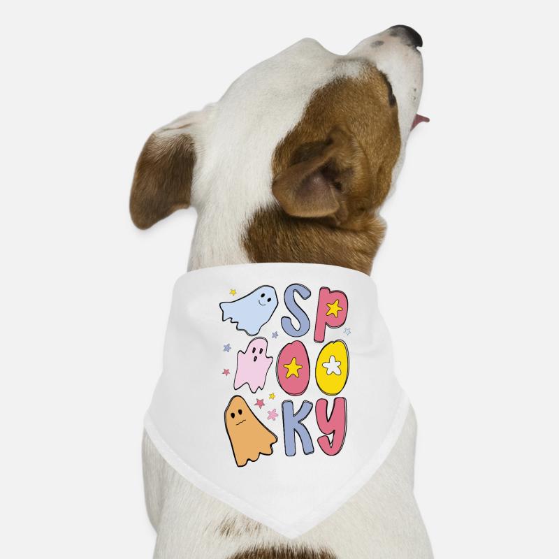 Fantôme effrayant d’Halloween Bandana pour chien
