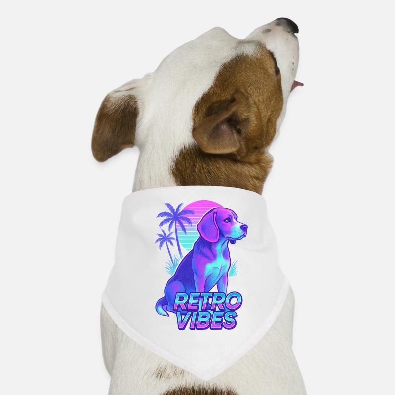 Chien Beagle Retro Vibes Bandana pour chien