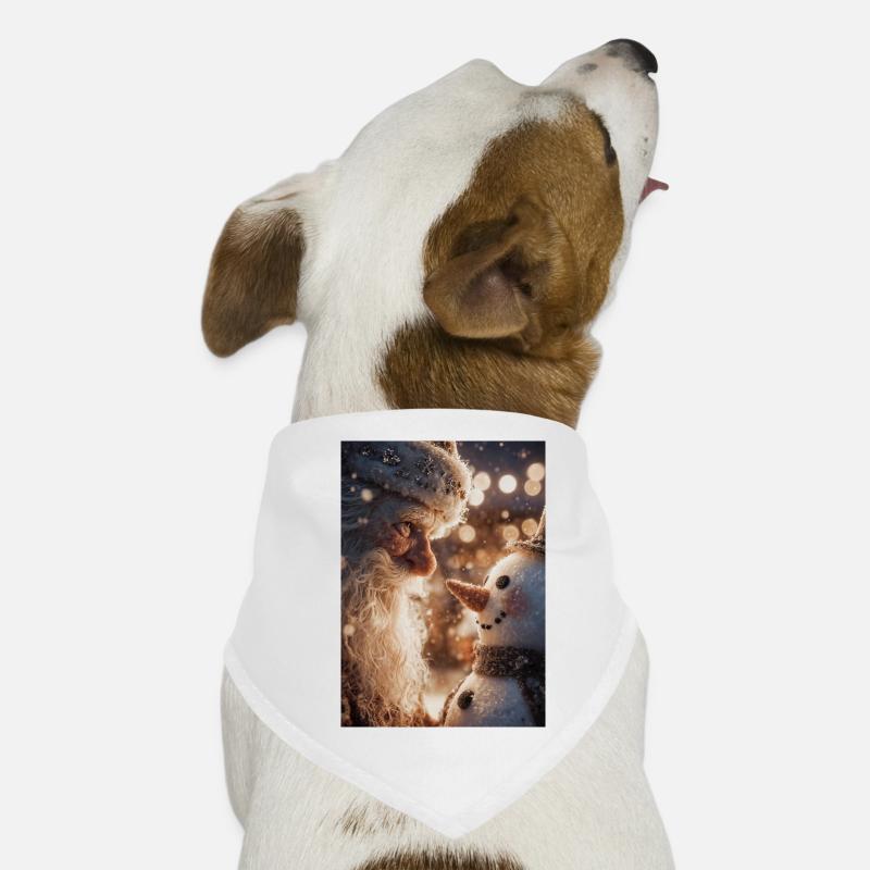 Snowbound Santa and Snowman Dog Bandana
