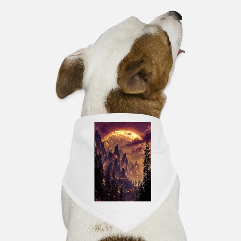 Fiery Summit at Dusk Dog Bandana