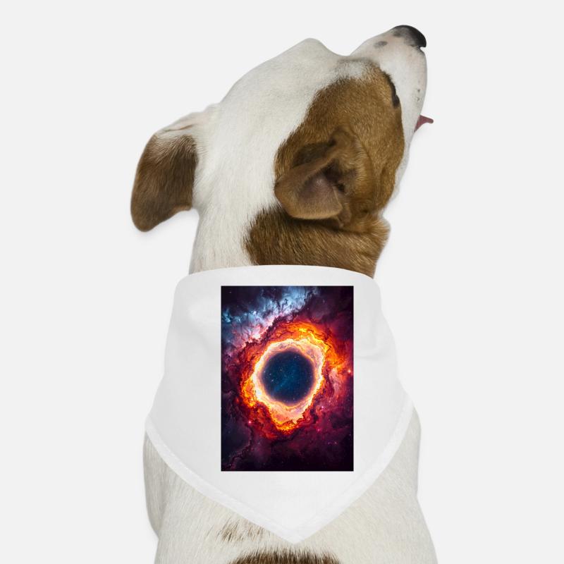 Celestial Ring Nebula Glow Dog Bandana