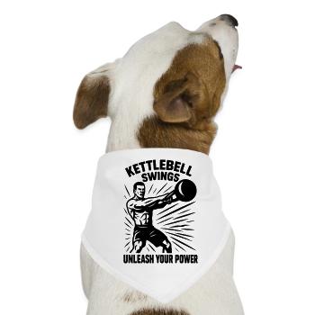 kettlebell workout - Hunde-Bandana - Weiß - Vorne