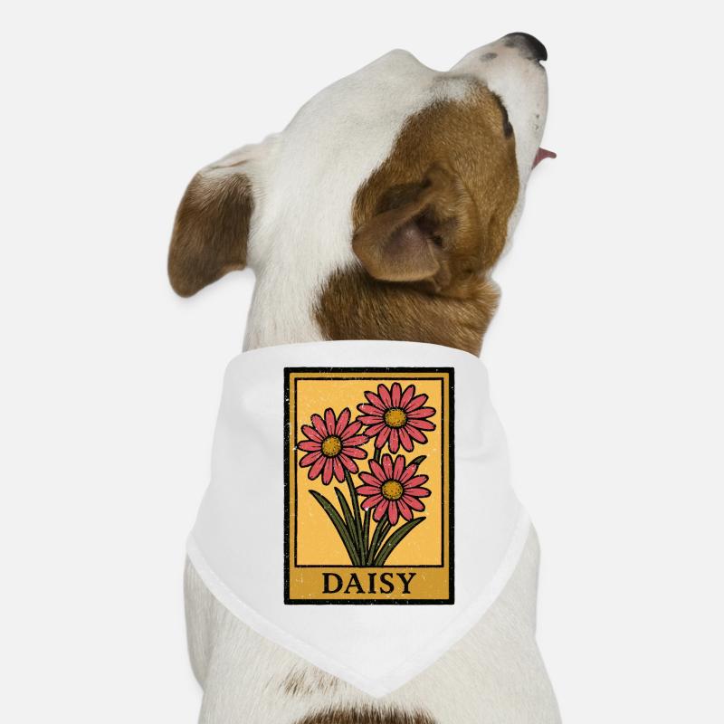 Daisy Trio Floral Frame Dog Bandana