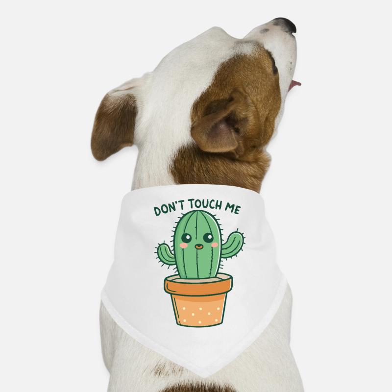 Funny Cactus Don't Touch Dog Bandana