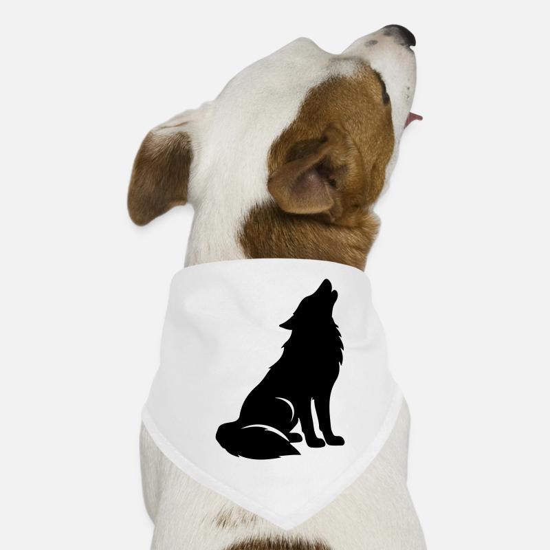 Wolf Silhouette Hunde-Bandana