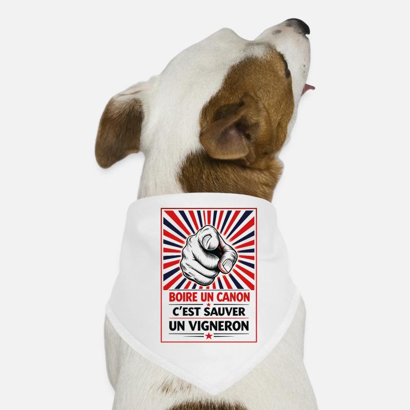 To have a drink is to save a winemaker Dog Bandana