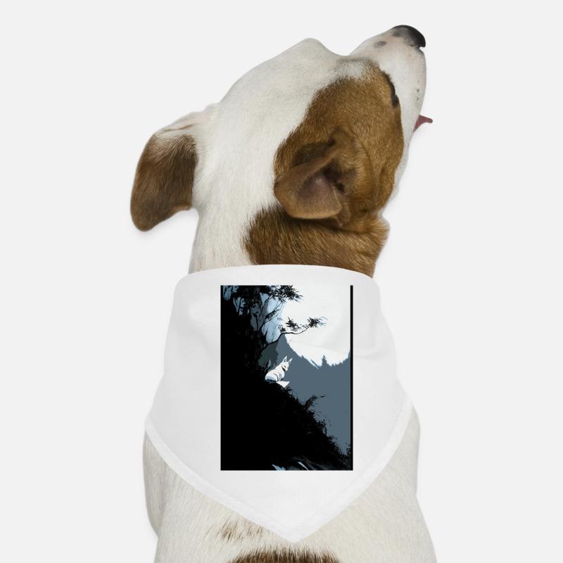 Lunar Fox auf der Bläulichen Klippe Hunde-Bandana