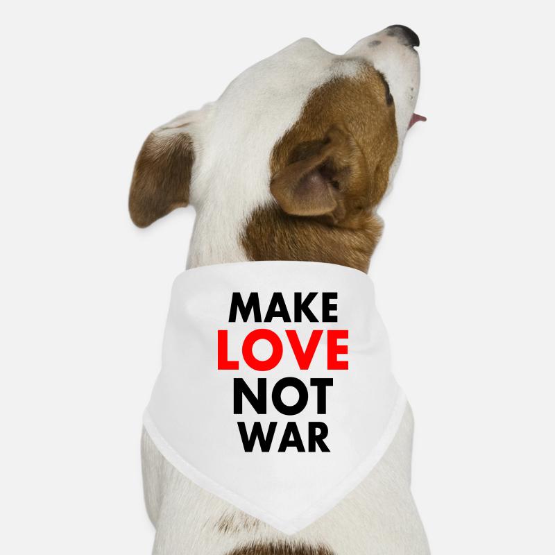 Make love not war Dog Bandana