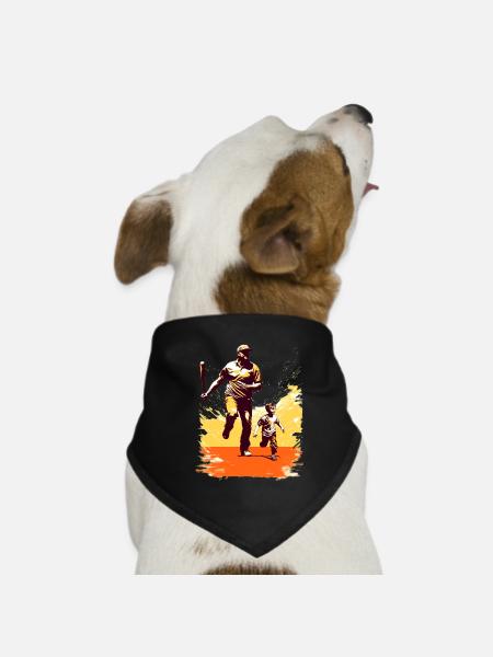 Baseball Vatertag Muttertag Geschenkidee - Hunde-Bandana - Schwarz - Vorne