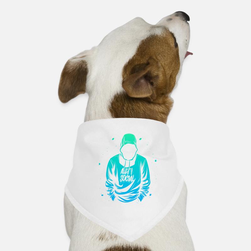 Sweat à capuche antisocial dégradé Bandana pour chien