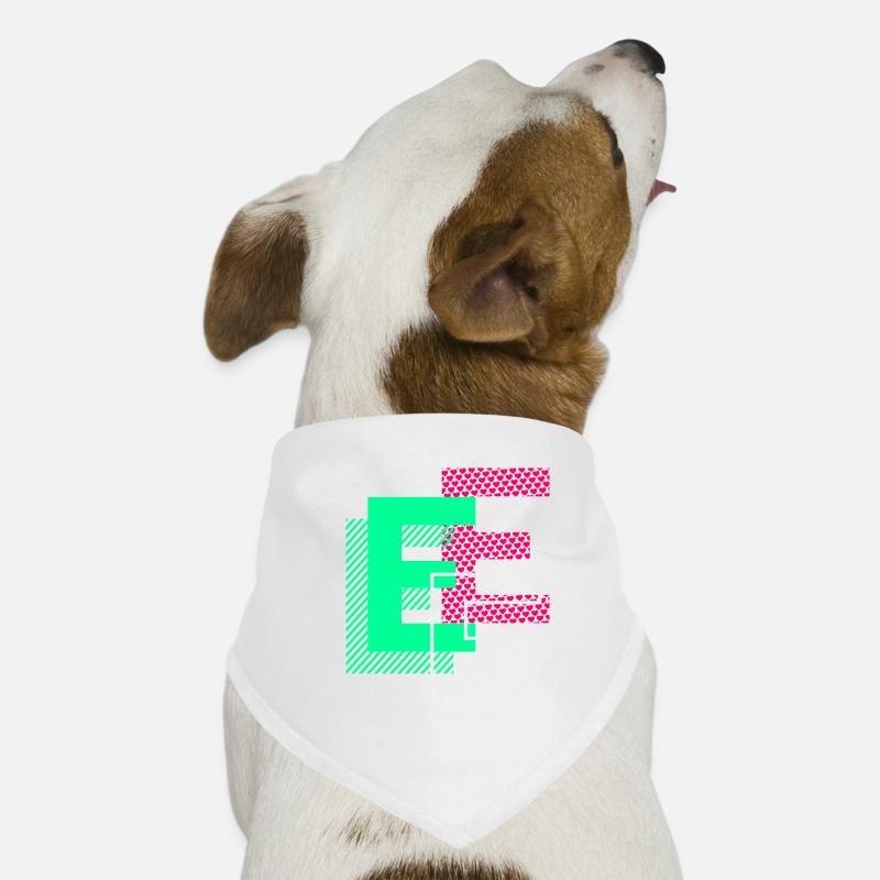 Anfangsbuchstabe E Design Geschenk Hunde-Bandana