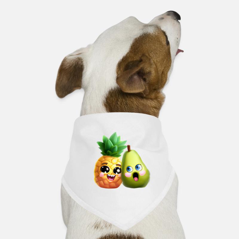 Pineapple Pear Love - Cute Fruit Design Dog Bandana