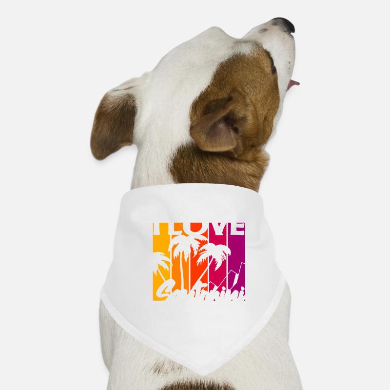 ich liebe santorini Hunde-Bandana
