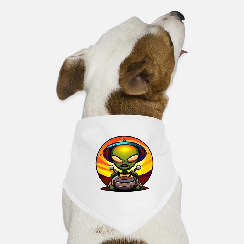 Alien Handpan Player Dog Bandana