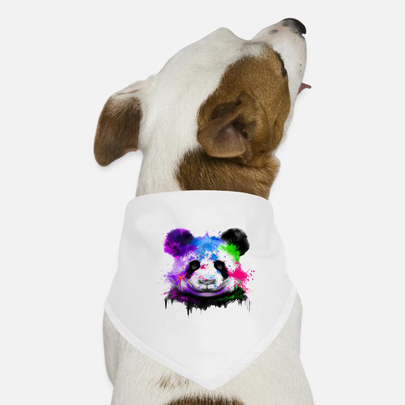 Bunter Panda Hunde-Bandana