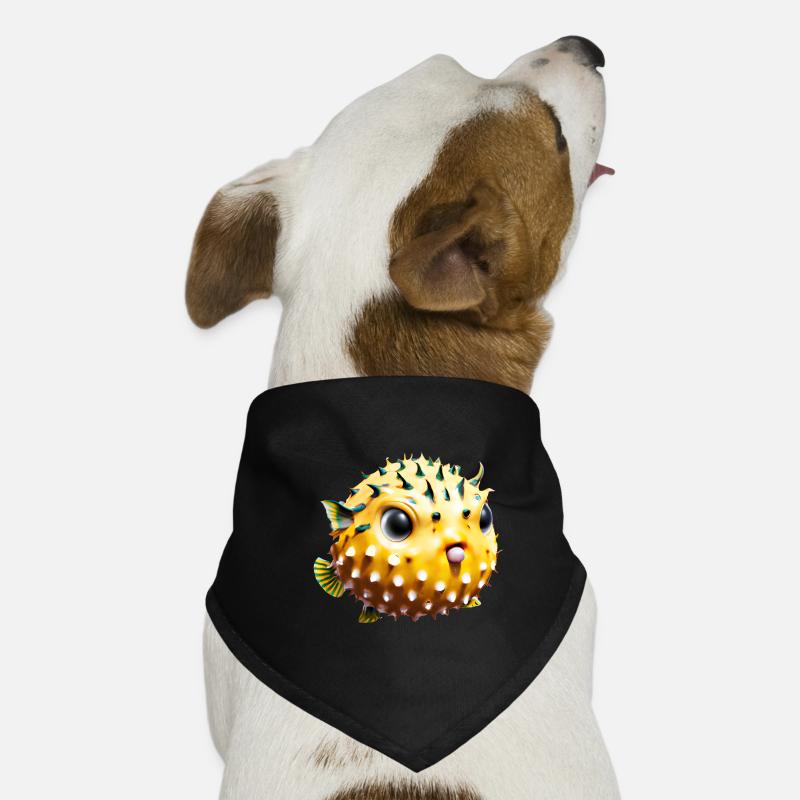 Aufgeblähter Kugelfisch Hunde-Bandana