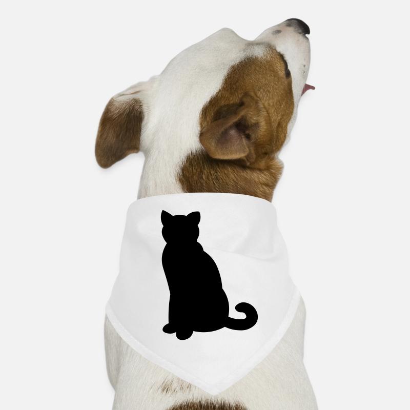 Simple schwarze Katze - simple black cat Hunde-Bandana