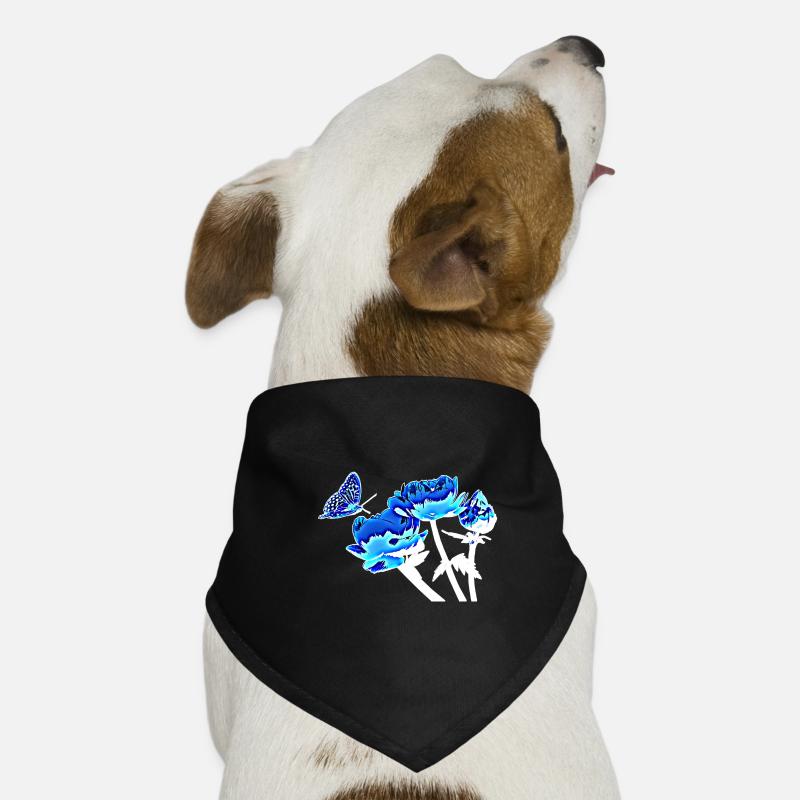 Papillon et fleurs Bandana pour chien