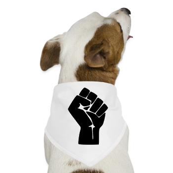 Faust Protest Widerstand - Hunde-Bandana - Weiß - Vorne