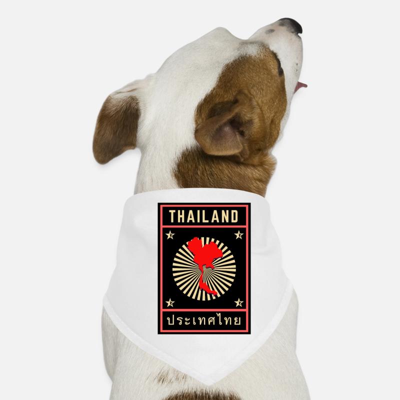 Conception de la Thaïlande - Bandana pour chien - blanc
