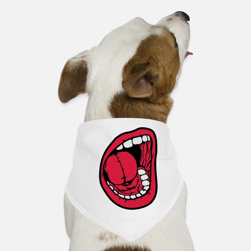 Screaming open mouth Dog Bandana