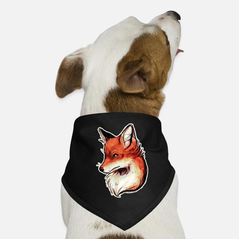 Fox head drawing art Fox Dog Bandana