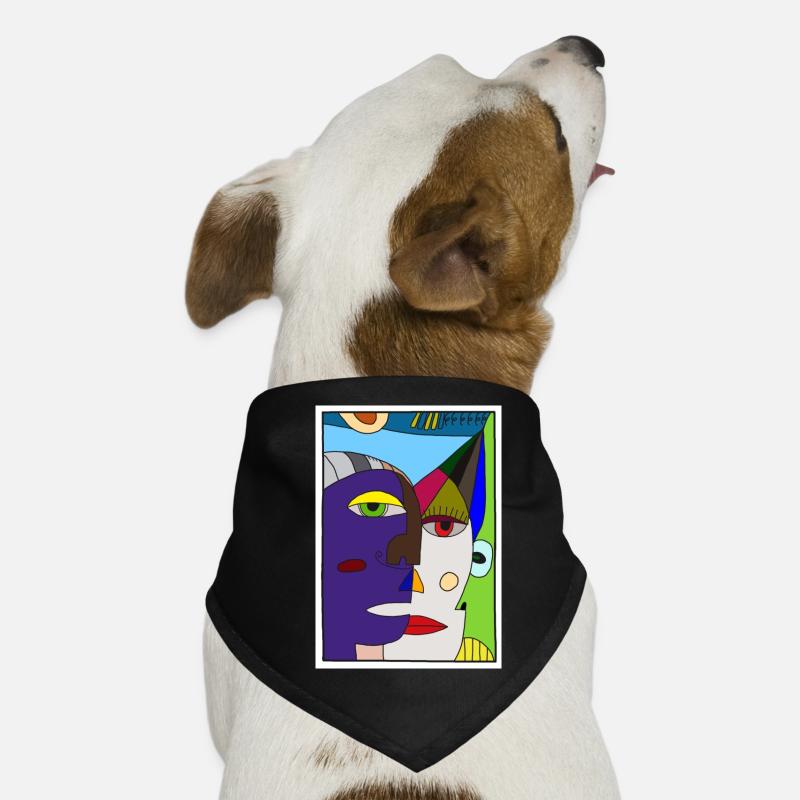 Abstract Faces Picasso Hunde-Bandana