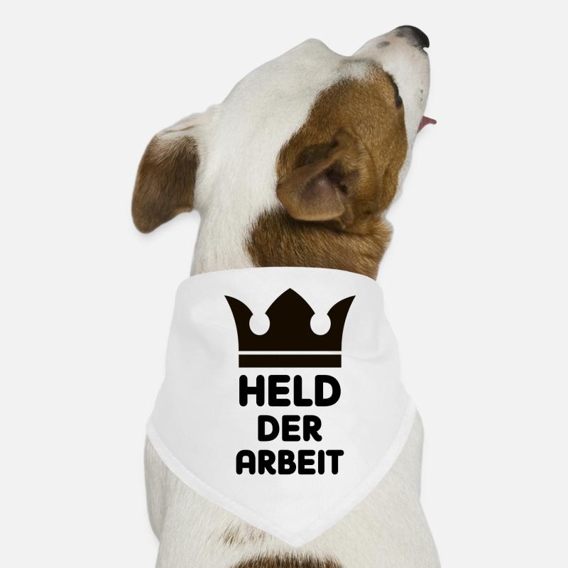 Held der Arbeit - Hunde-Bandana - Weiß
