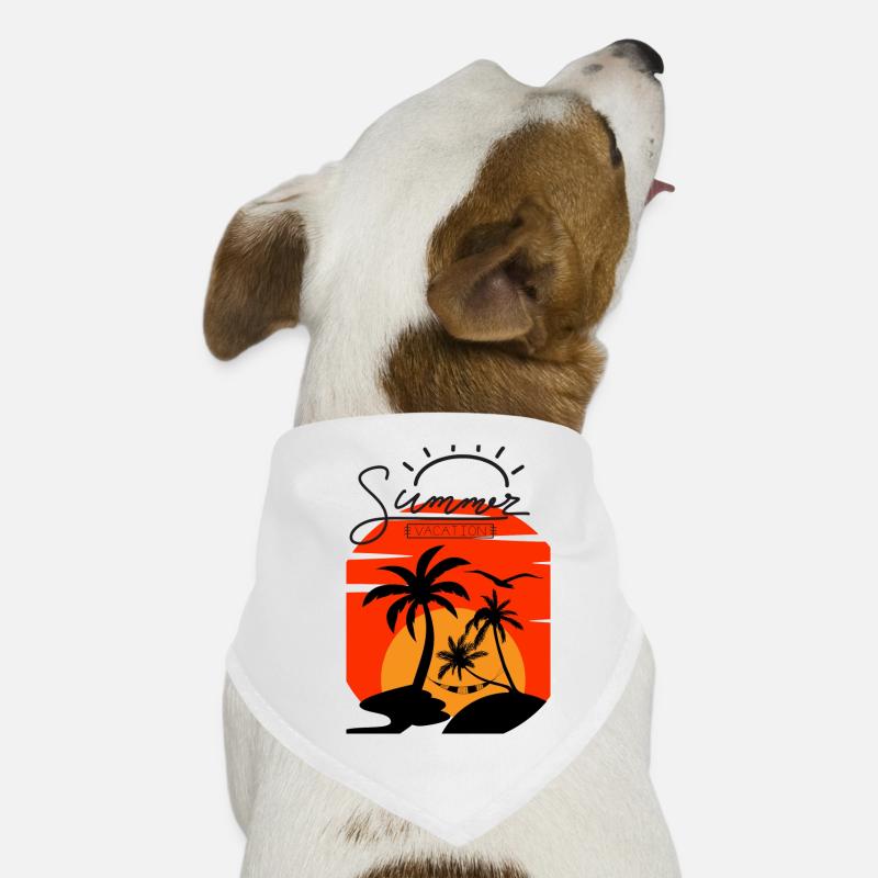 Vacances d’été - Palm Sunset Shirt Bandana pour chien