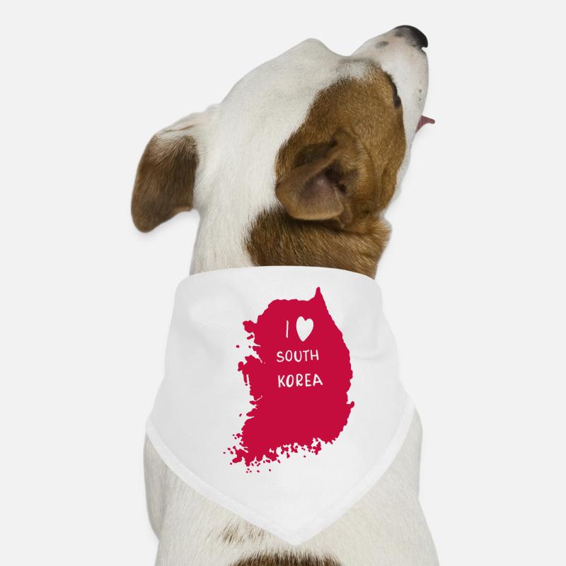 J’aime la Corée Bandana pour chien
