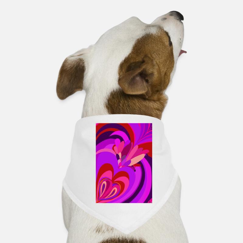 Psychedelic heart Dog Bandana