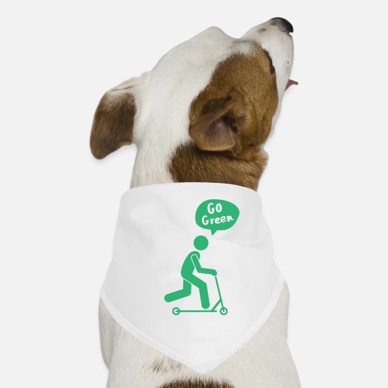 Go Green E-Scooter - Bandana pour chien - blanc