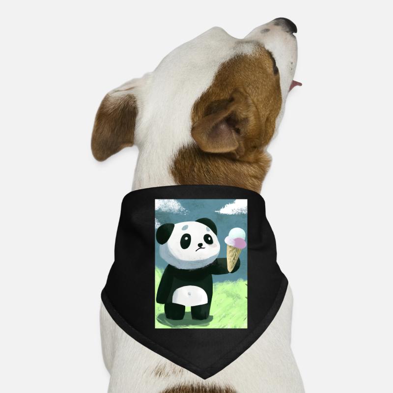 Panda mit Eiscreme Hunde-Bandana
