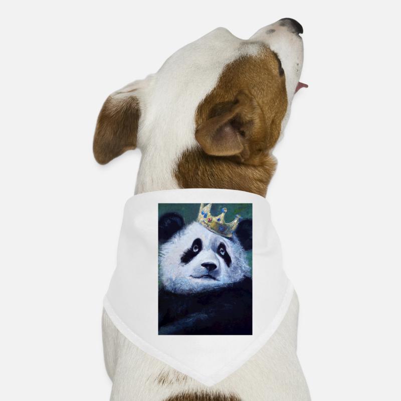 Panda mit Krone Ölgemälde Hunde-Bandana