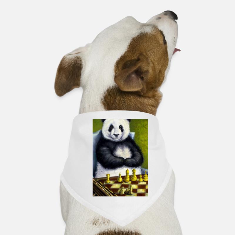 Panda spielt Schach Hunde-Bandana