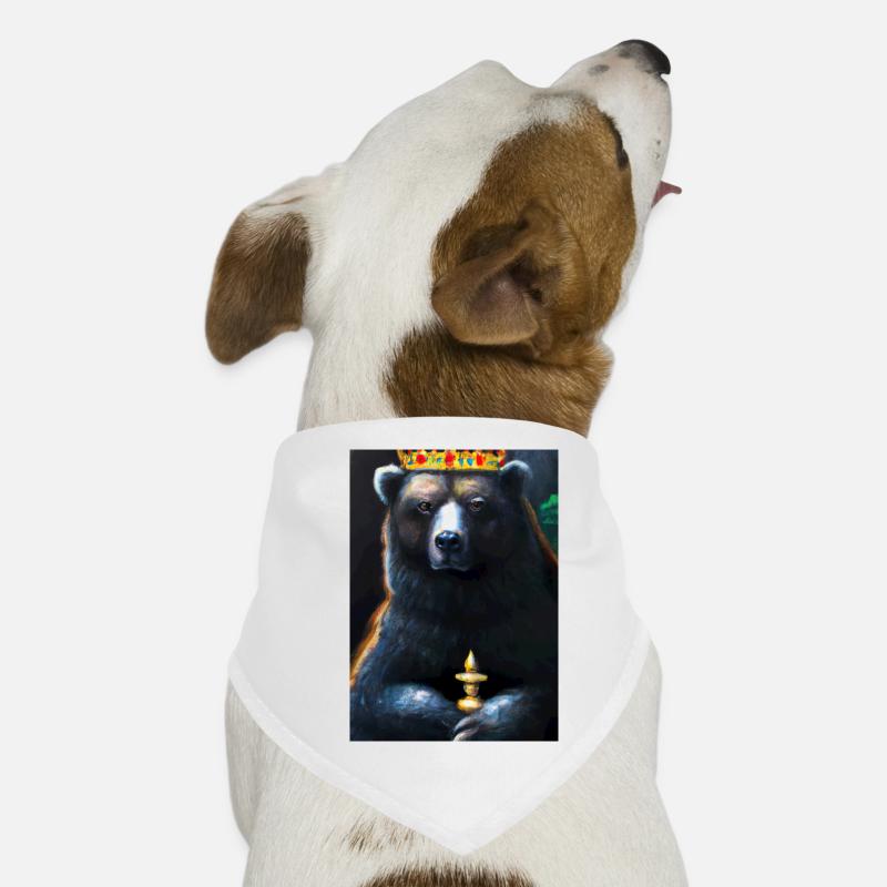 Bär mit Krone Hunde-Bandana