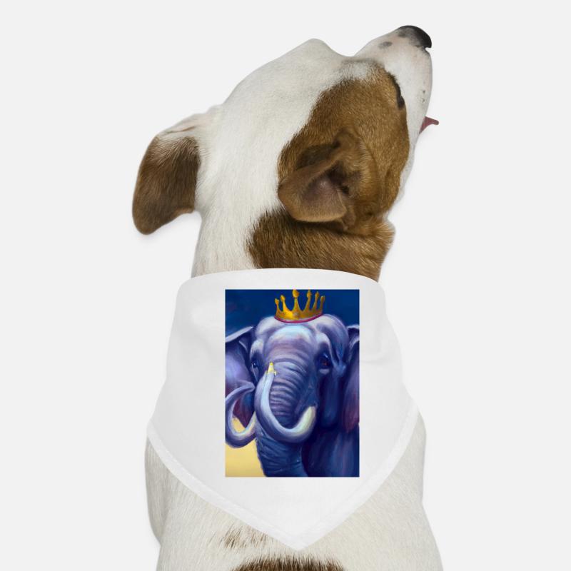 Elefant mit Krone Hunde-Bandana