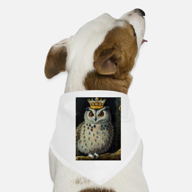 Eule mit Krone Hunde-Bandana
